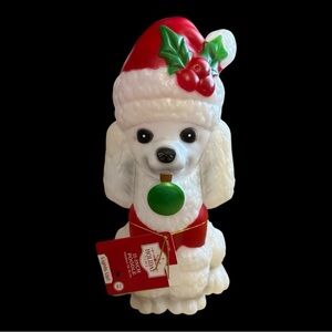 Holiday Time 11-inch Poodle Light-Up Tabletop Blow Mold - NWT